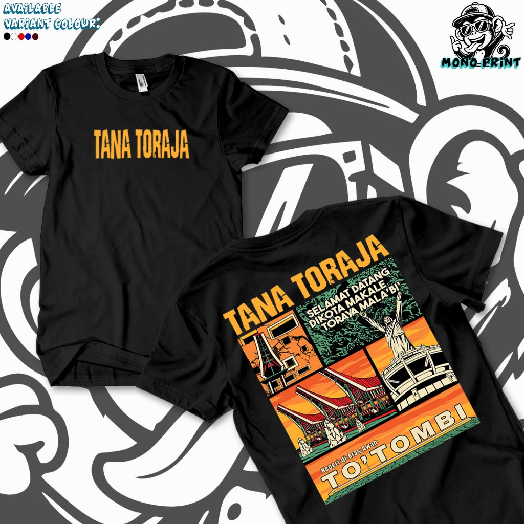 Kaos Toraja Culture Unisex T-Shirt Adat Toraja Cotton Combed 30s Adem Lembut Nyaman Dipakai Pria Wan