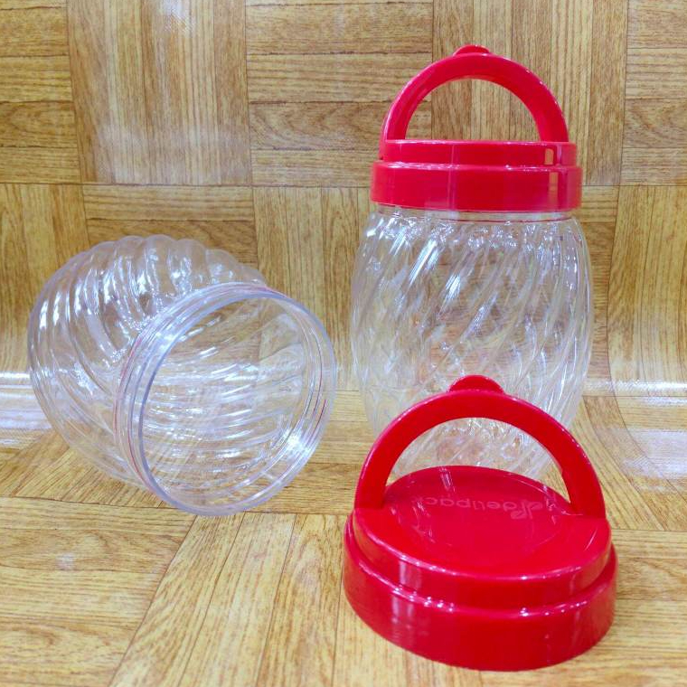 Toples Makanan Plastik Food Container Toples Jajanan Jadul Toples Kue Kering Kecil