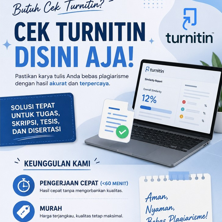 Jasa Cek Plagiarism Turnitin Cepat dan Murah
