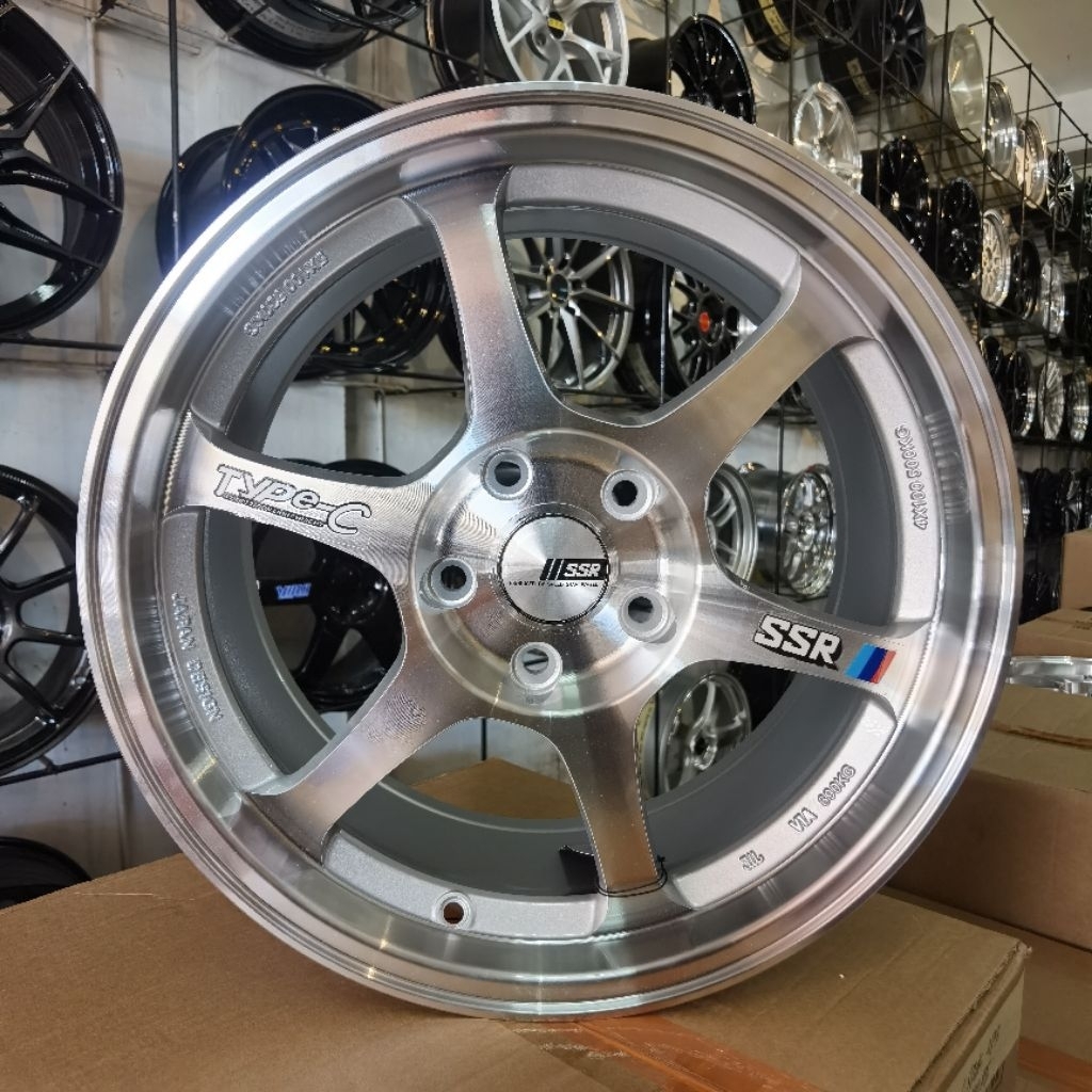 Velg Mobil Ssr Type C Ring 17 Lebar 7,5 Pcd 5x114,3 Full Polish