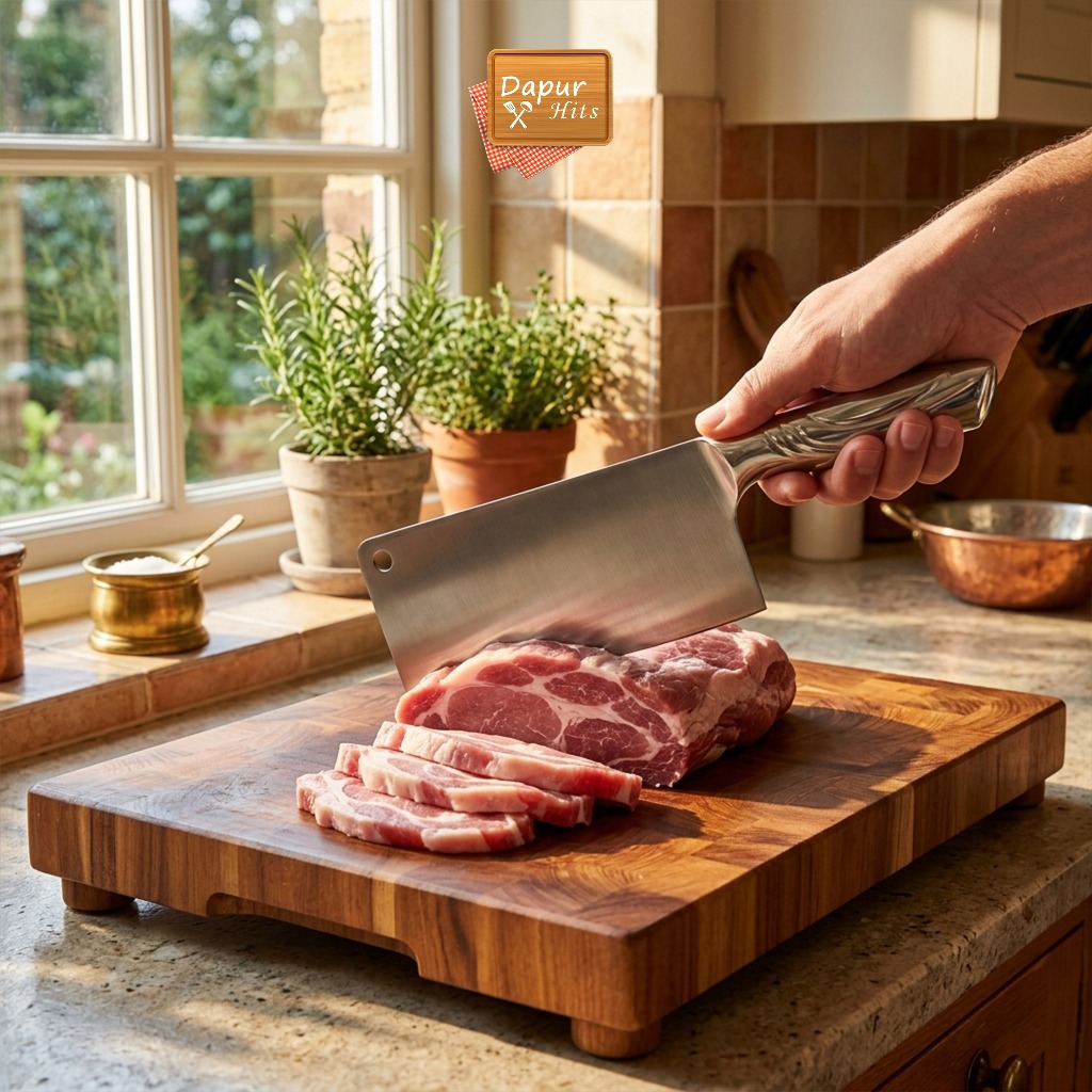 Golok Daging, Stainless Steel Chopper Knife, Golok Cincang Daging, Golok, Golok Dapur