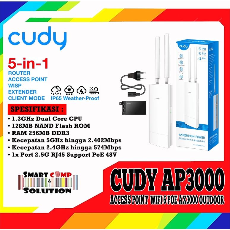 Acces Point Wireless Cudy AP-3000 / AP3000 / AP 3000 Outdoor WiFi 6 PoE AX3000 5GHz 2.4GHz