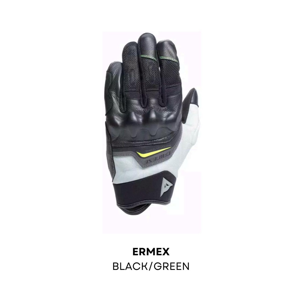 Dainese Glove Ermex Black Green Original Semarang