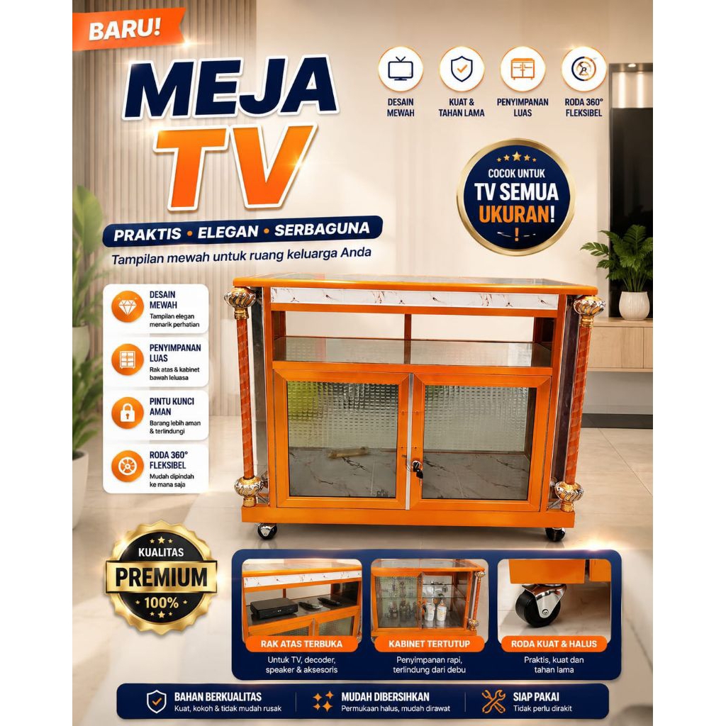 Meja tv kaca