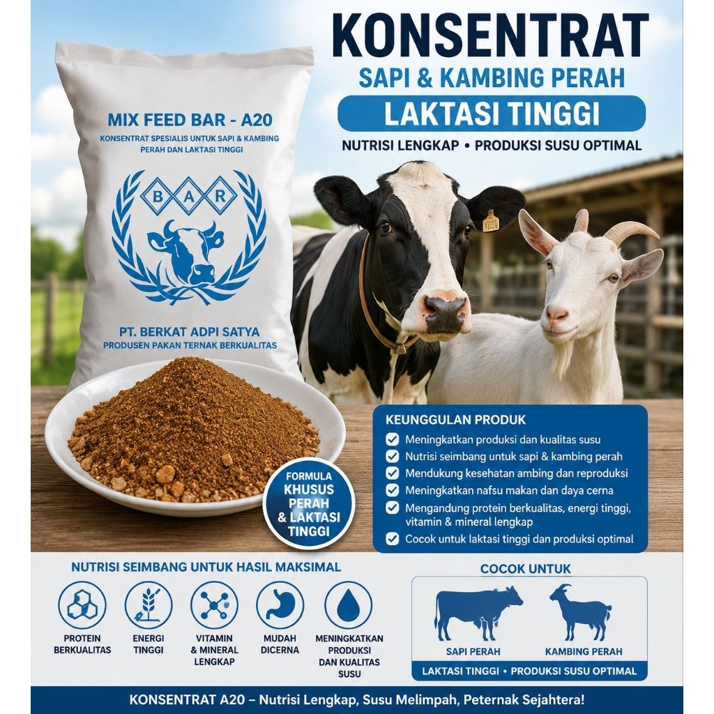 kosentrat kambing dan sapi perah mixfeedA20