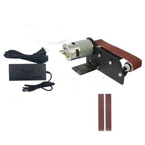 Dinamo Motor 775 Mini Desktop Belt Sander Gerinda Amplas + Power Supply