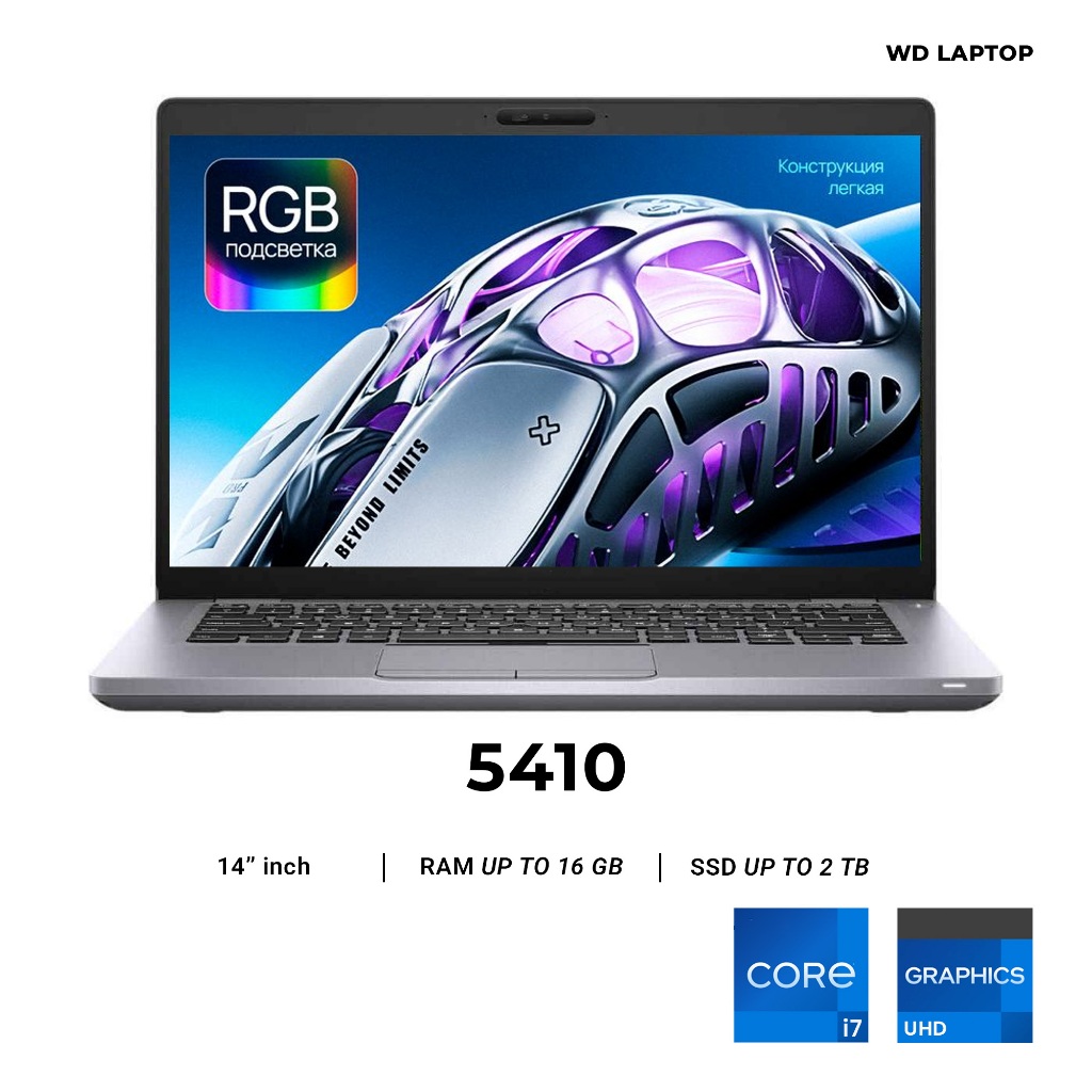 Laptop Dell Latitude 5410 Intel Core i5 / i7 Gen 10 RAM 4GB / 8GB / 16GB Storage 256GB / 512GB / 1TB