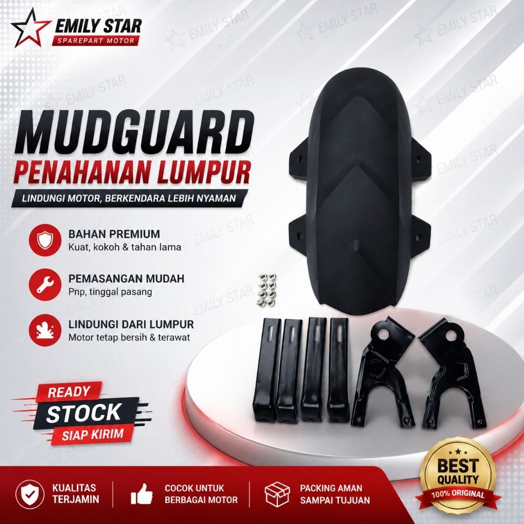 Mudguard Belakang Motor HMS / Mudguard Pelindung Semua Motor / Mudguard Motor Universal