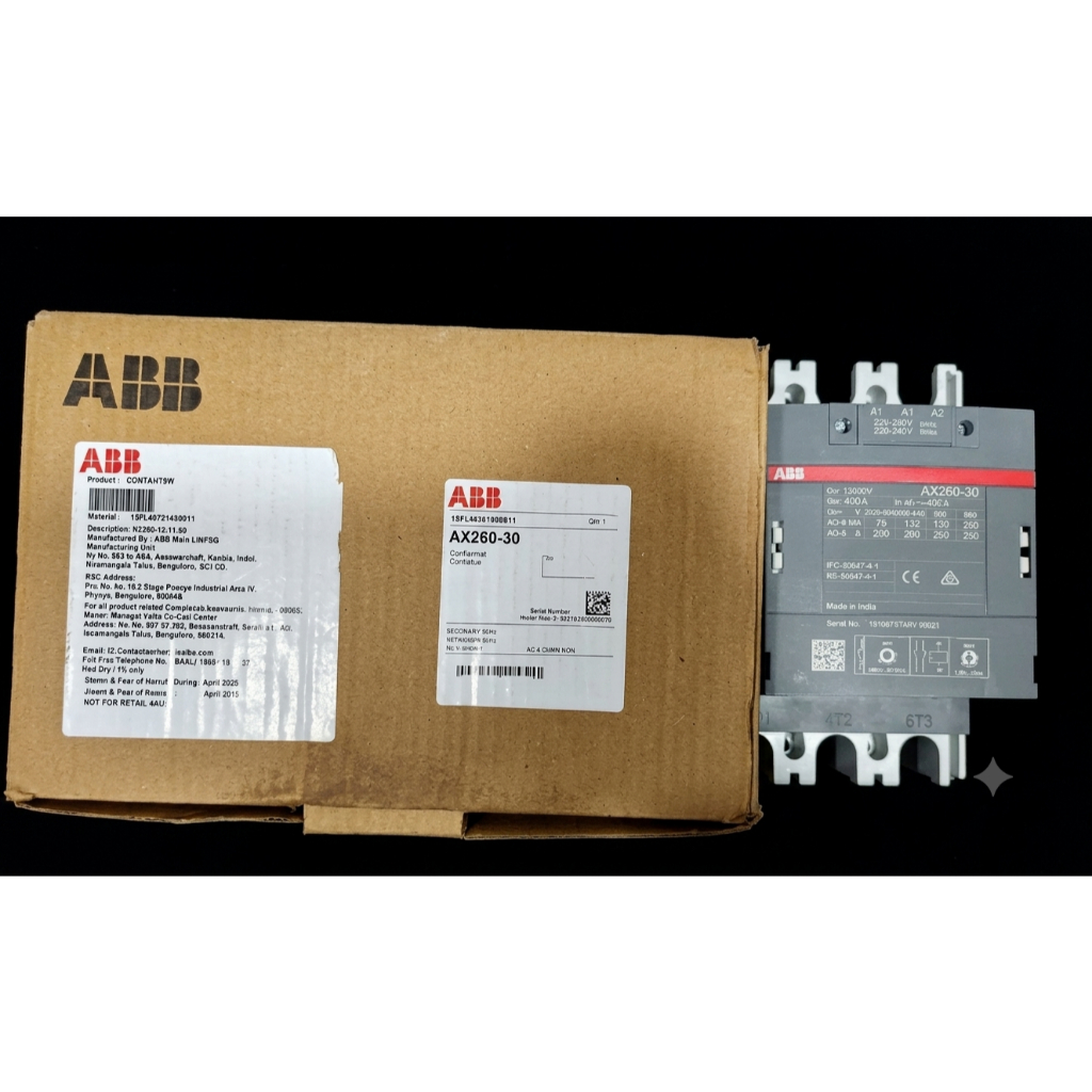 kontaktor ABB AX260 30-11-84 110Volt