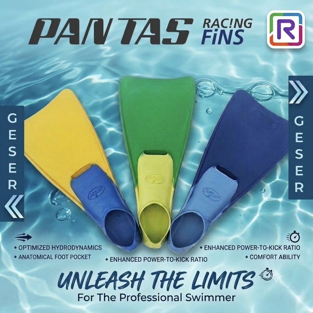 PANTAS Fins Panjang Sepatu Renang Kaki Katak Diving
