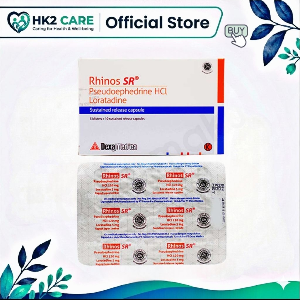 Flu pilek RHINOS SR 1 STRIP ISI 10 CAPSUL