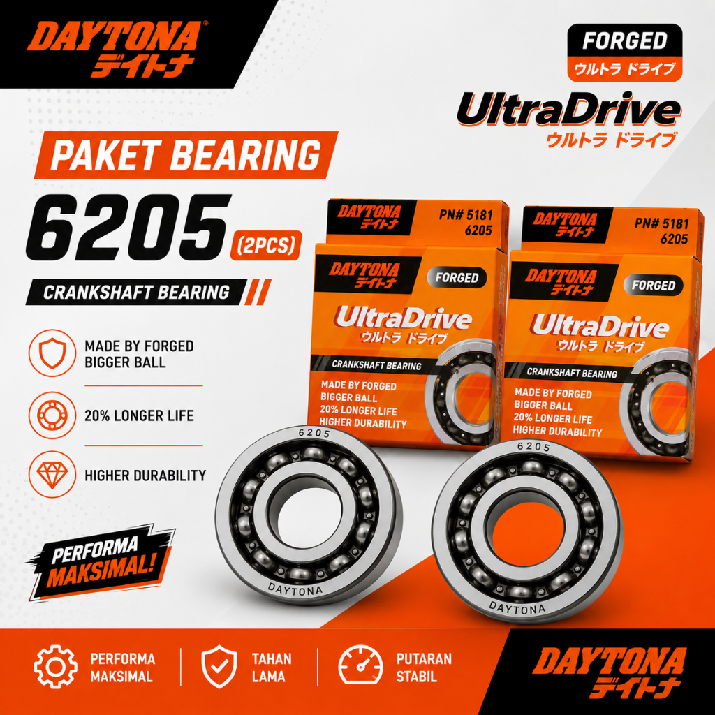 LAHER/BEARING KREK AS 6205+6205 F1ZR SATRIA TYPE C3 DAYTONA