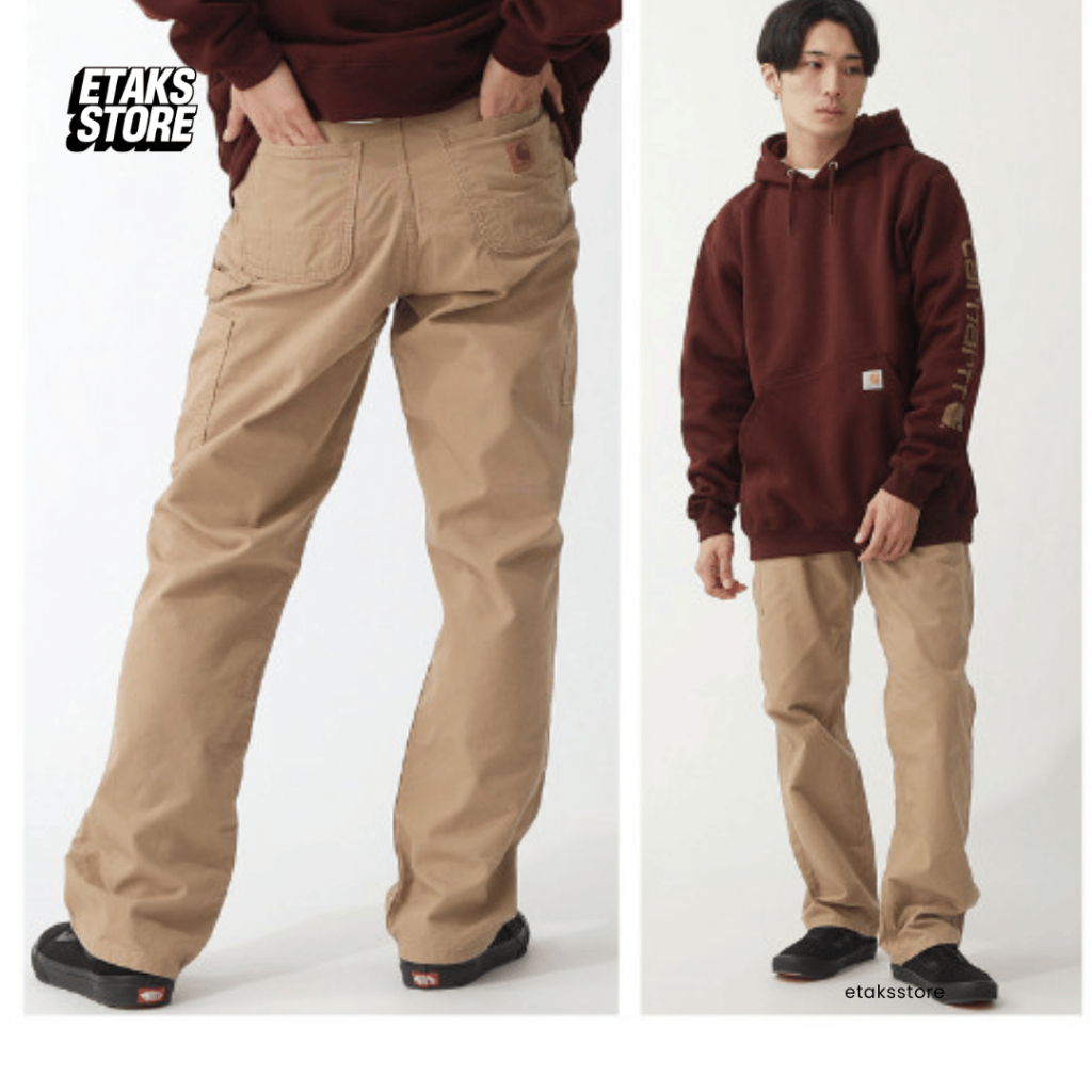 Celana Carhartt Loose Fit Canvas Utility Pants Dark Khaki | Workwear Pants | Import USA Original