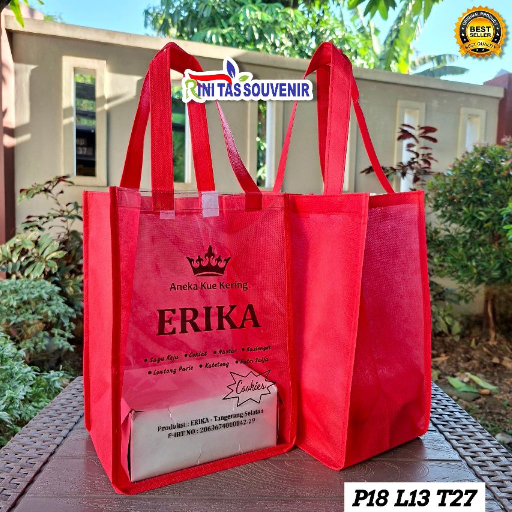 Tas Hajatan Mika bening mix kain Spunbond Tas Hajatan Mika sablon Tas sembako
