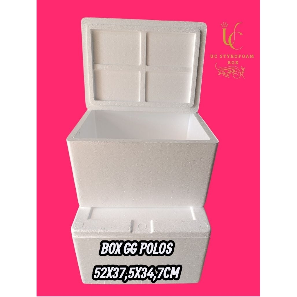 Styrofoam box GG POLOS 52x37x34Cm box Styrofoam cooler bag cooler box Frozen counteinerbox