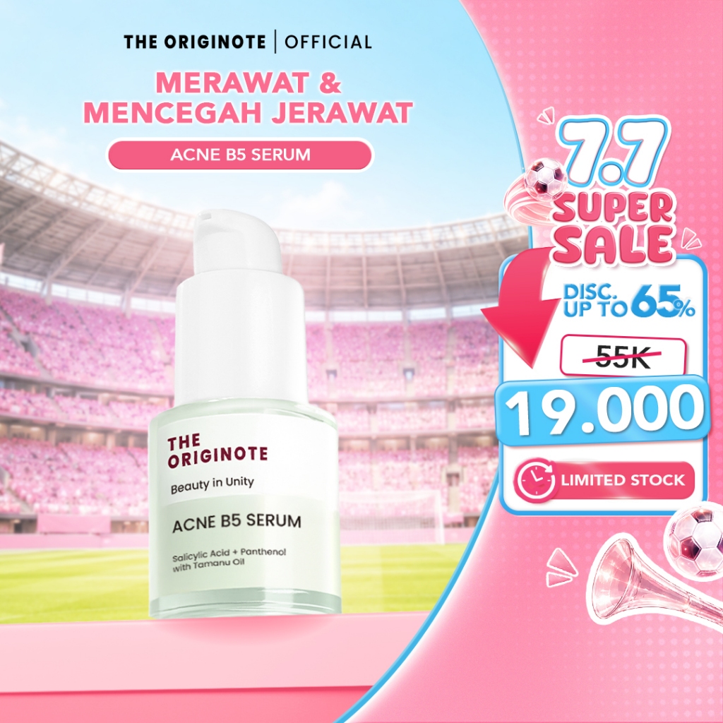 The Originote Acne B5 Serum - Serum Anti Acne untuk Merawat Kulit Jerawat Mencegah Pertumbuhan Jeraw