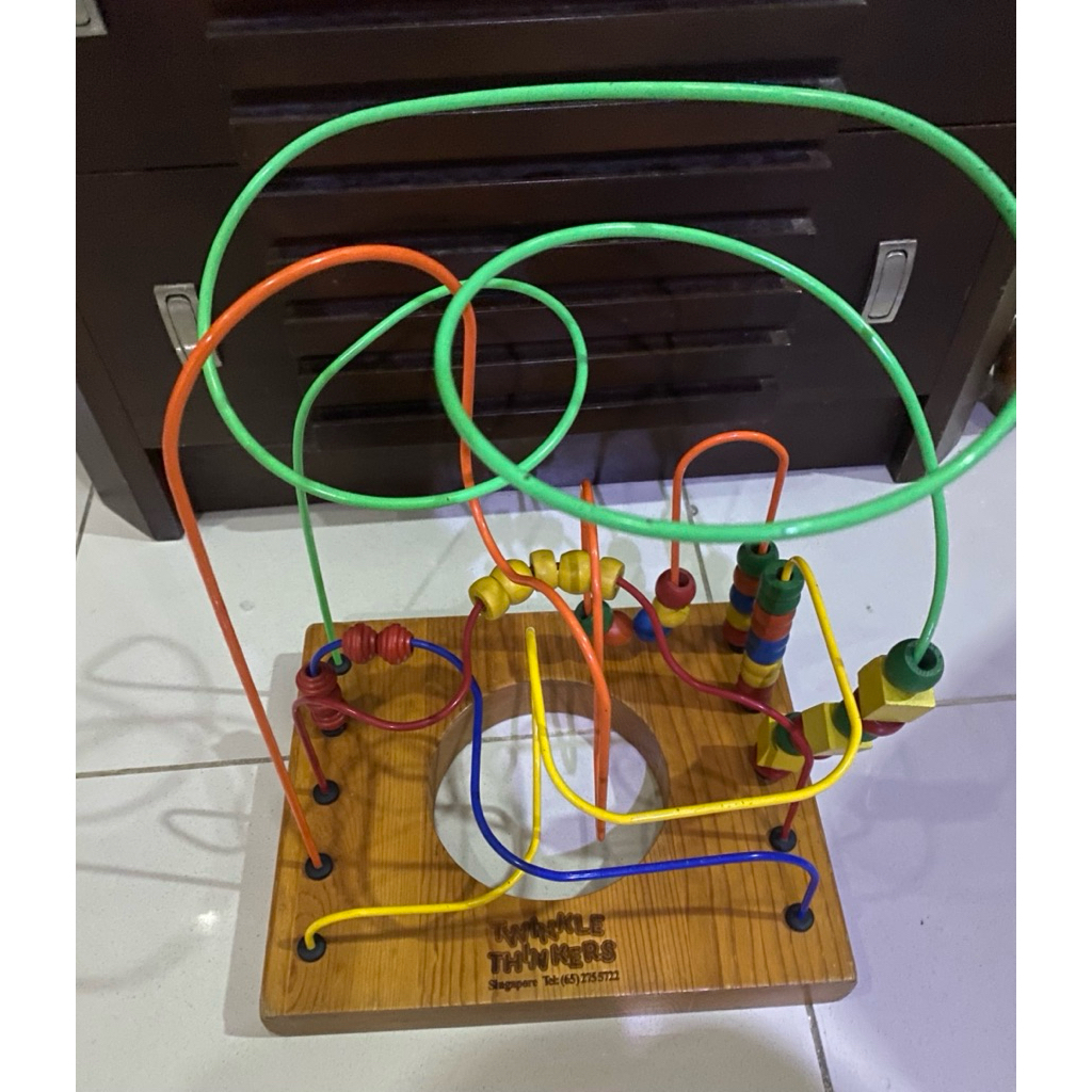 MAINAN KAYU EDUKASI WIRE GAME 3 LINE MAINAN ANAK (Addo Out And About Woodlets Bead Maze) Mainan Eduk