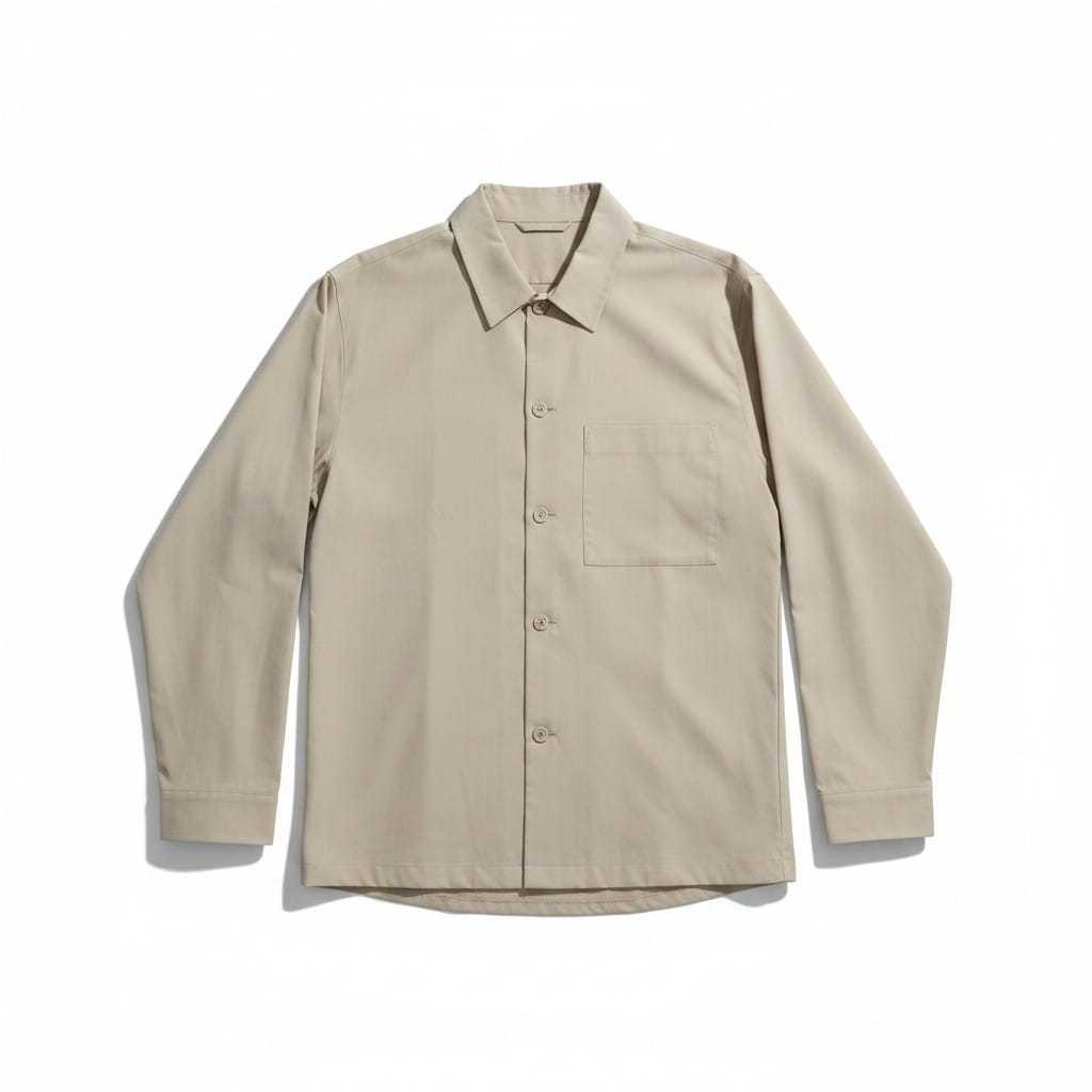UNIQLO - Miracle Air Sense Beige Overshirt Shirt Lightweight Quick Dry Jacket 2 Way Stretch Yellow S