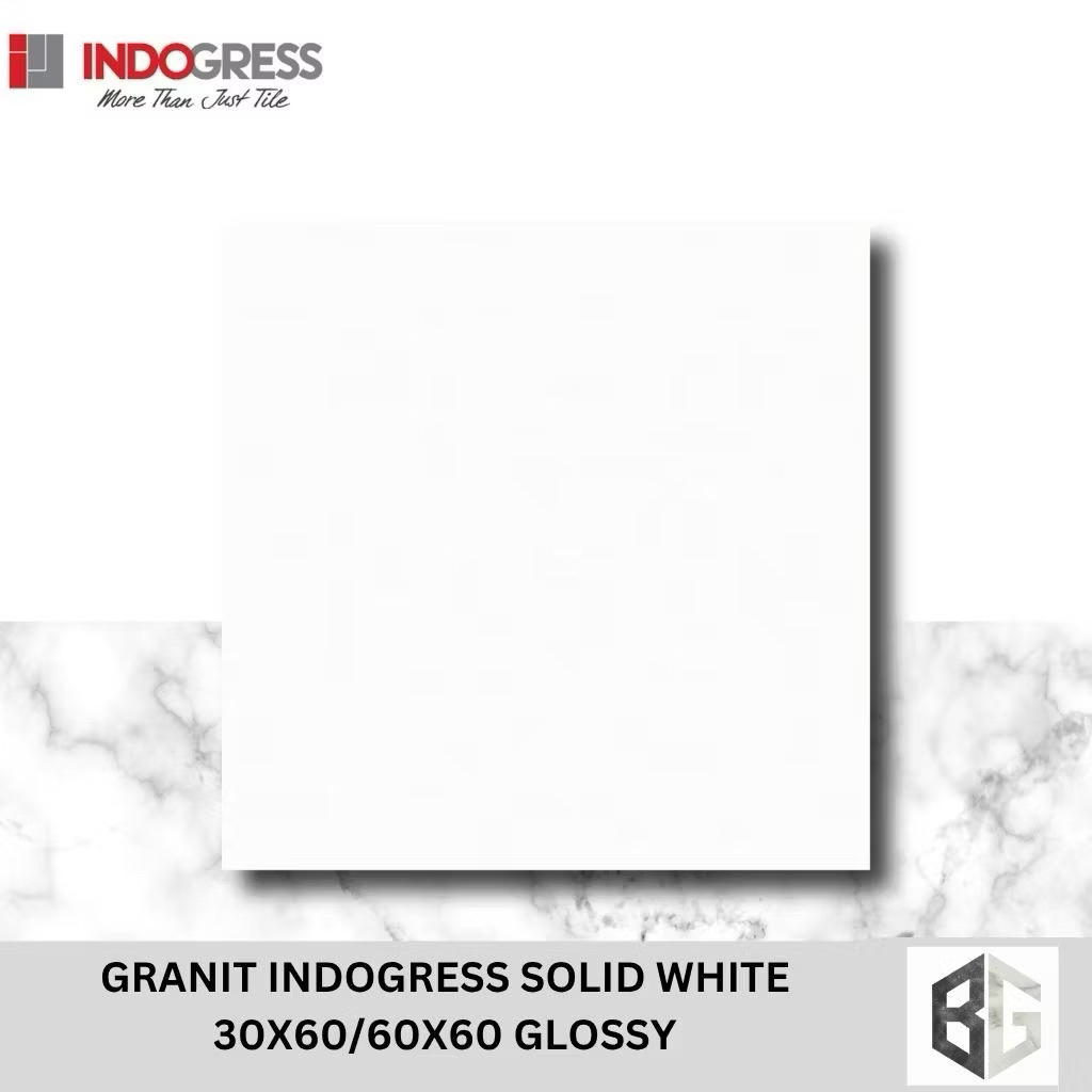 GRANIT INDOGRESS SOLID WHITE 30X60 / 60X60 GLOSSY