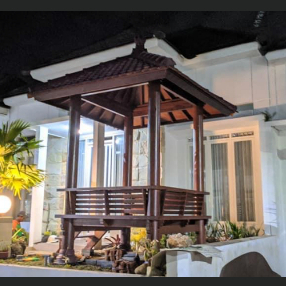 GAZEBO MINIMALIS KAYU MAHONI 2x2 meter | gazebo minimalis kayu mahoni termurah