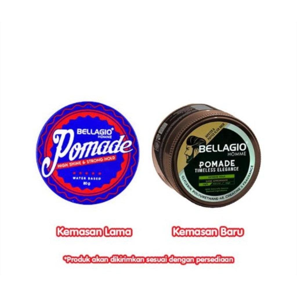 Bellagio Homme Pomade Timeless Elegance Extreme Hold 80g Original