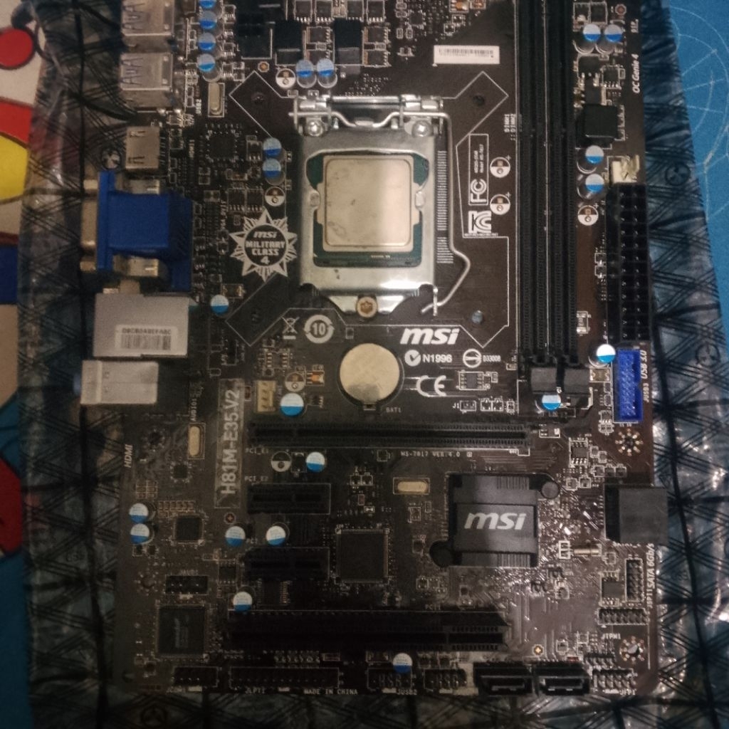 Motherboard H81M-E35 V2 (MSI) minus ada tulisan curren usb