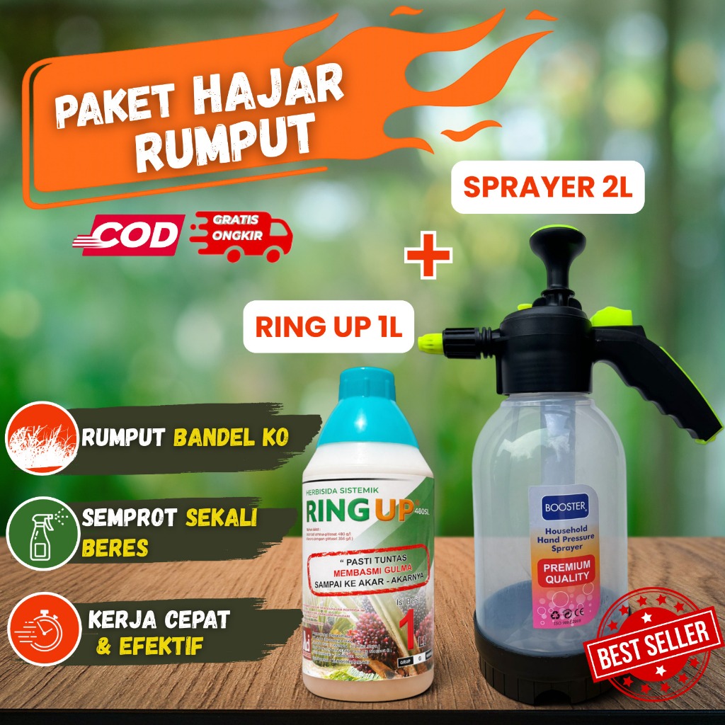 Sprayer 2 Liter + Racun Rumput | Hand Sprayer Semprot Gulma Herbisida | Paket Hajar Rumput