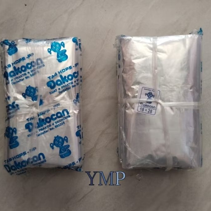 Plastik PP murni HDPE ketebalan 015 / 1 ikat isi 4 plastik PP bening pp tahu tipis pp sayur plastik 