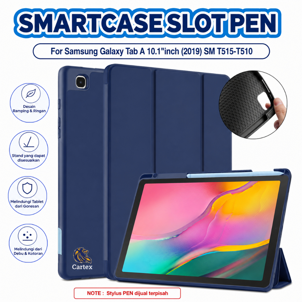 Smartcase Slot Pen Samsung Galaxy Tab A 10.1"inch 2019 T510 T515 flipcase / case samsung tab A 10.1 