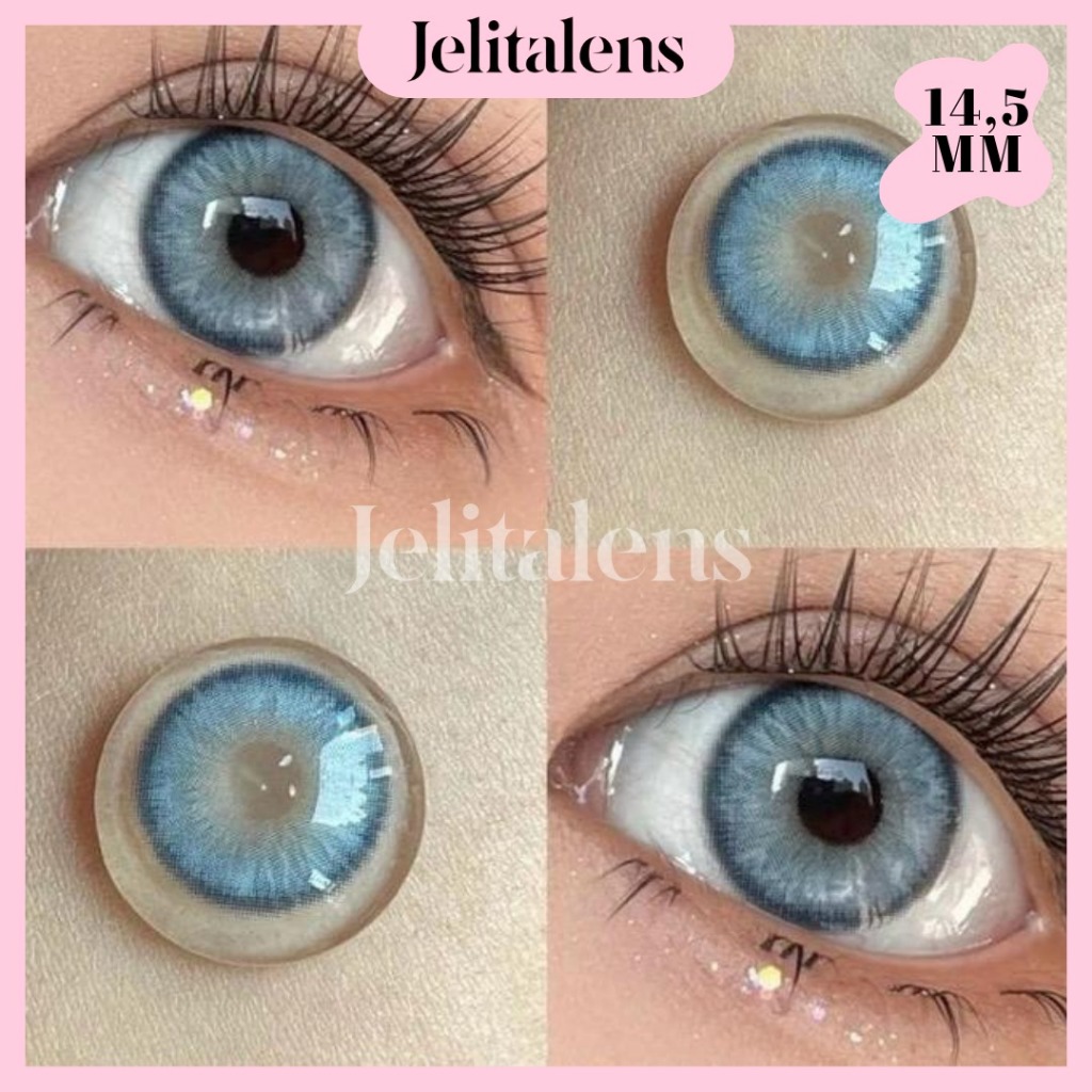J27 Softlens Soft Blue Biru Natural 14,5 MM Premium Normal / Softlens Biru / Softlens Natural / Sofl