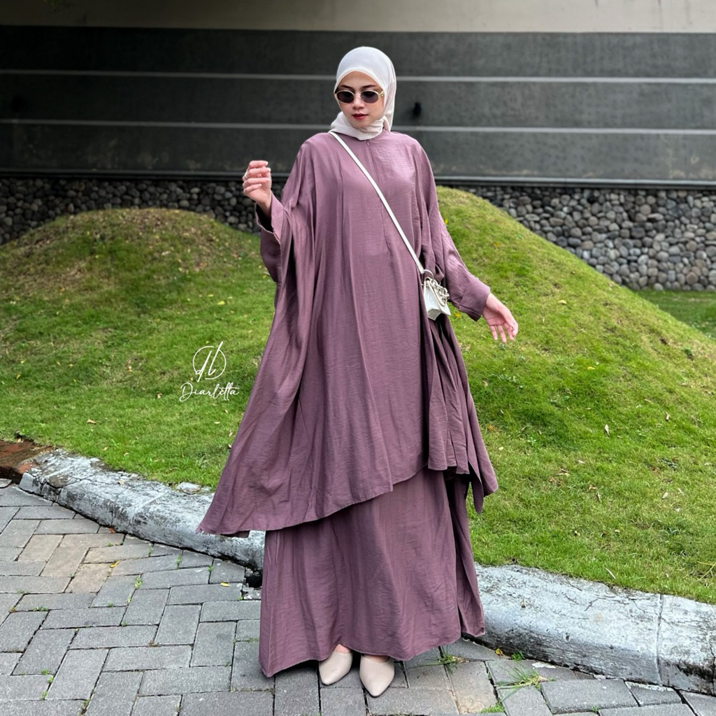 Haliza set rok/ one set jumbo/ one set rok jumbo/ setelan jumbo wanita