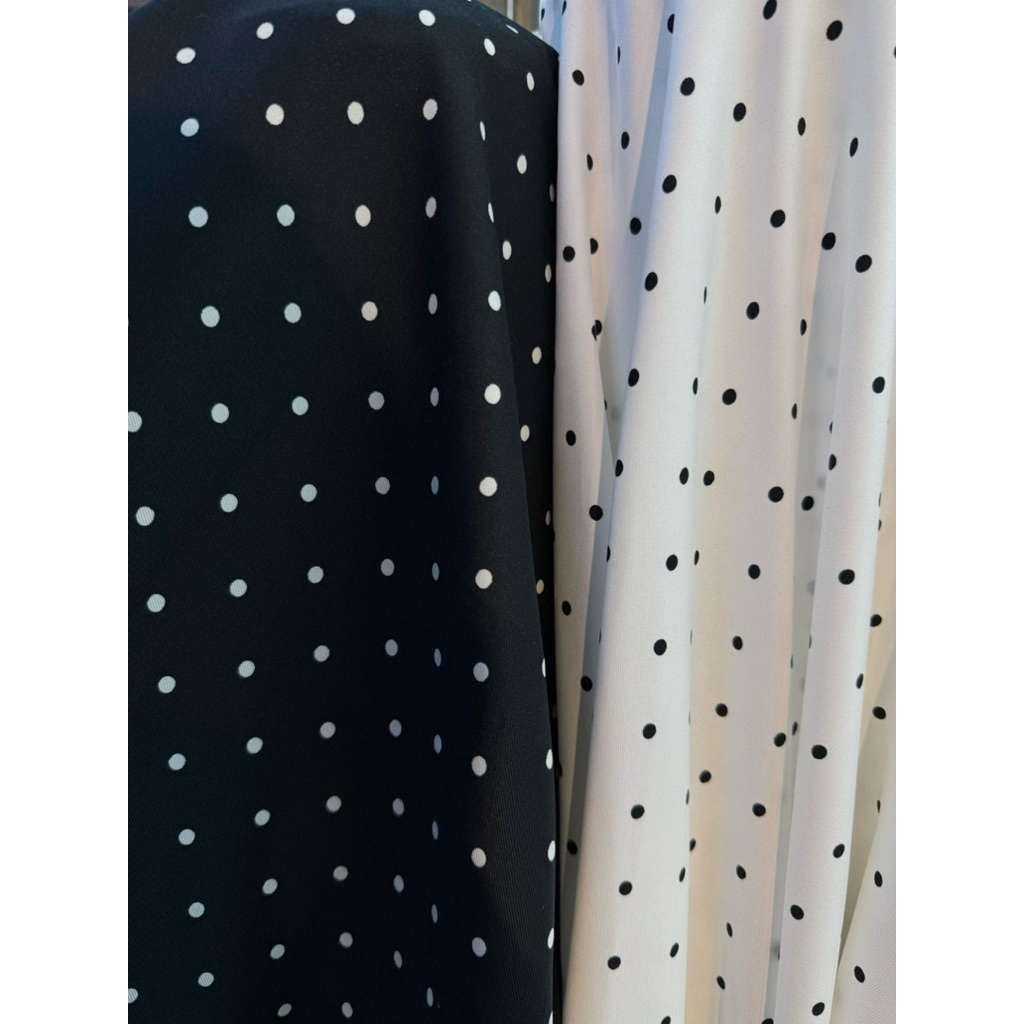 KAIN SHAKILA POLKADOT PREMIUM LEBAR 1.5M (BUKAN KATUN)