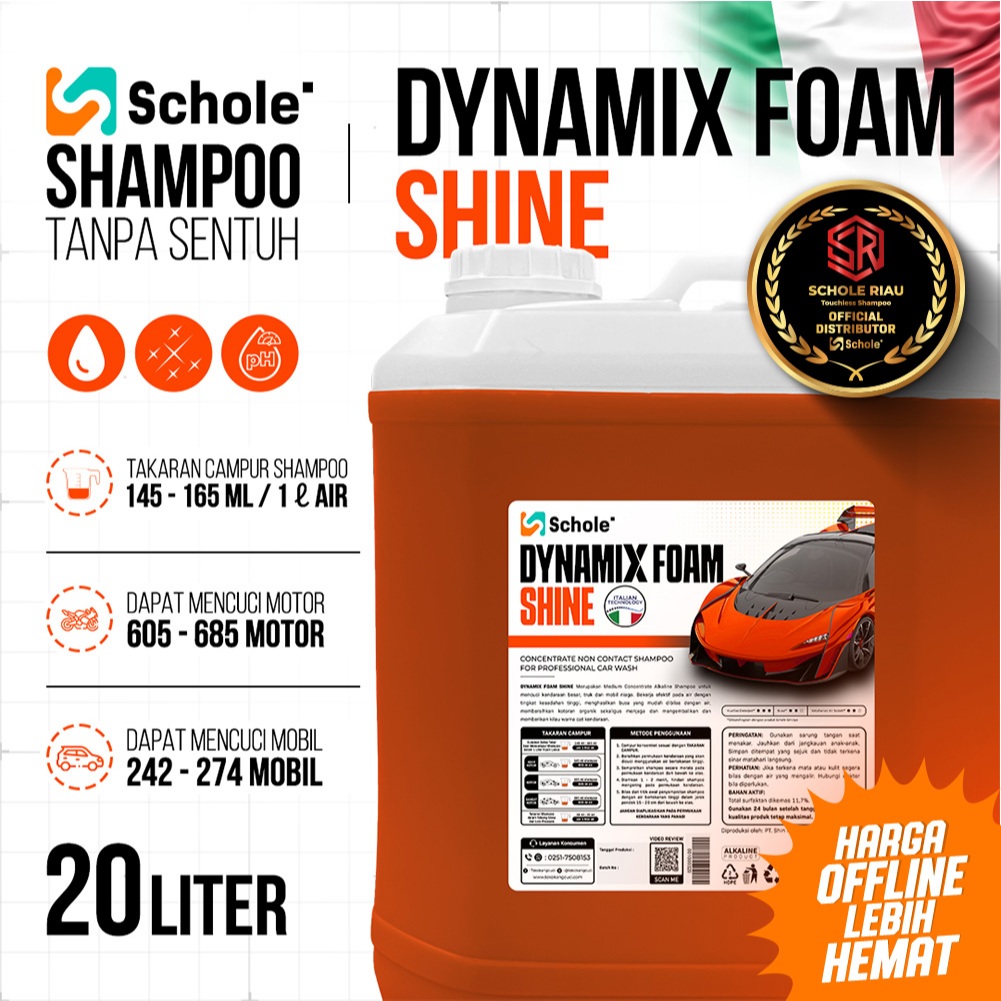 Dynamix Foam Shine 20 Liter - Touchless Shampoo