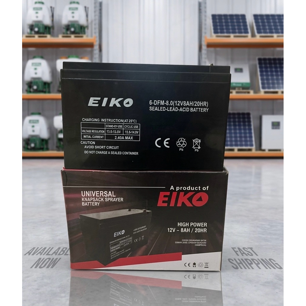 Baterai Aki kering EIKO 12V 8AH - Aki Sprayer Elektrik