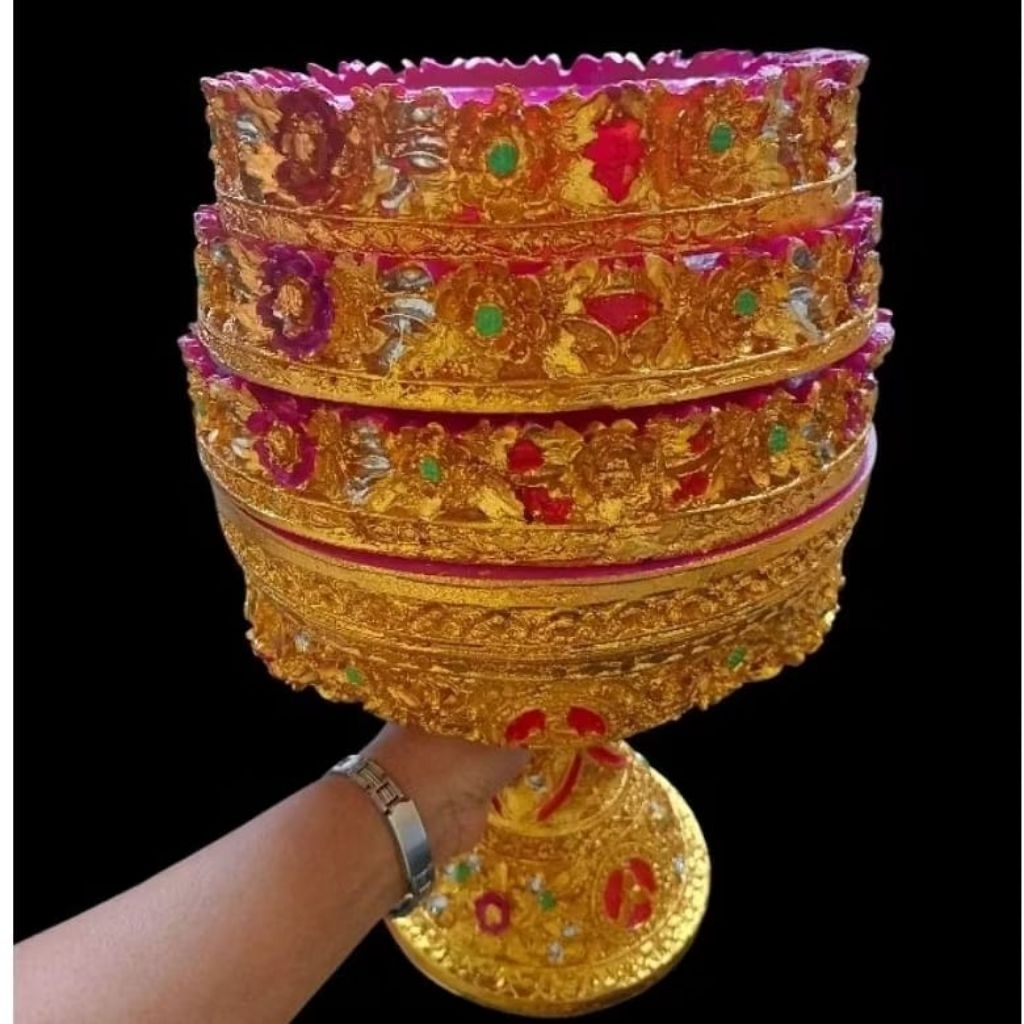 dulang susun 3 bahan fiber resin.diameter 26 cm.khusus instant/request warna chat admin