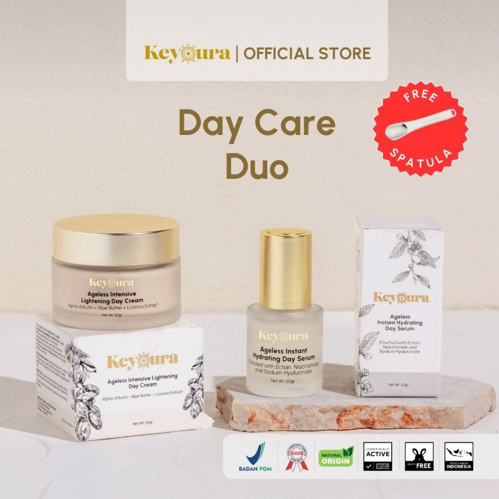 KEYOURA Day Care Duo | [Bundling 2 Produk] Ageless Instant Hydrating Day Serum & Ageless Intensive L
