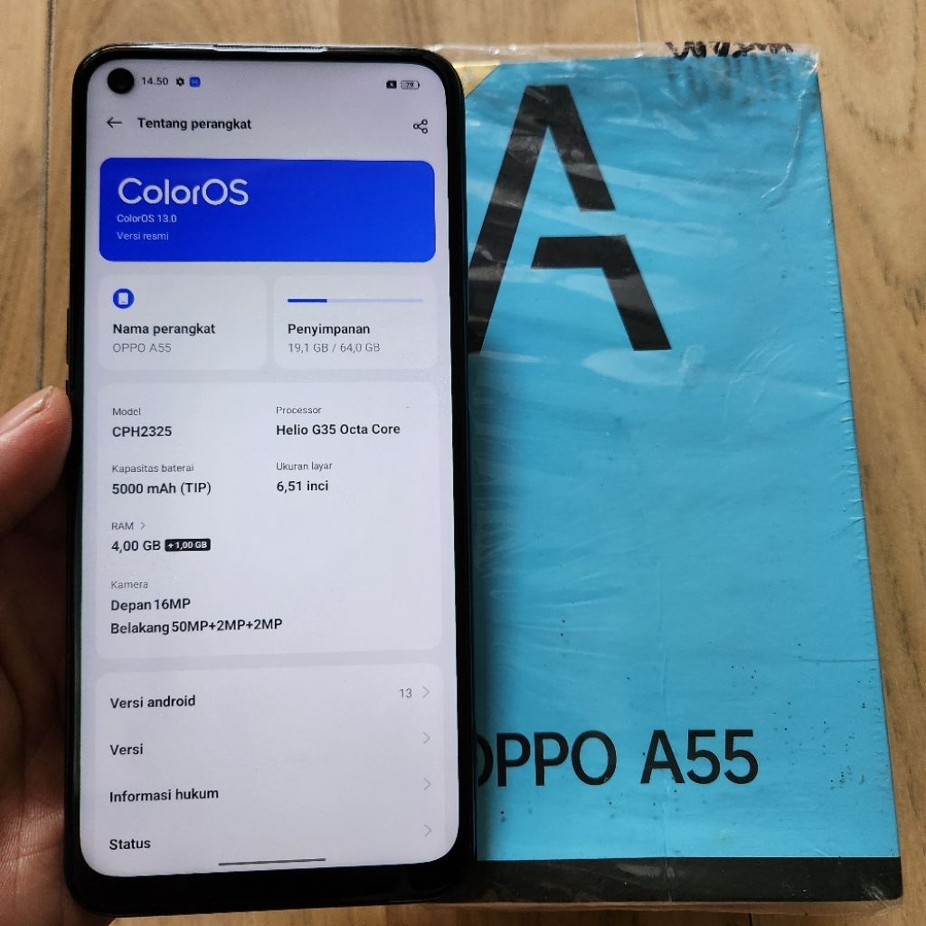 OPPO A55 ram 4/64gb CPH2325