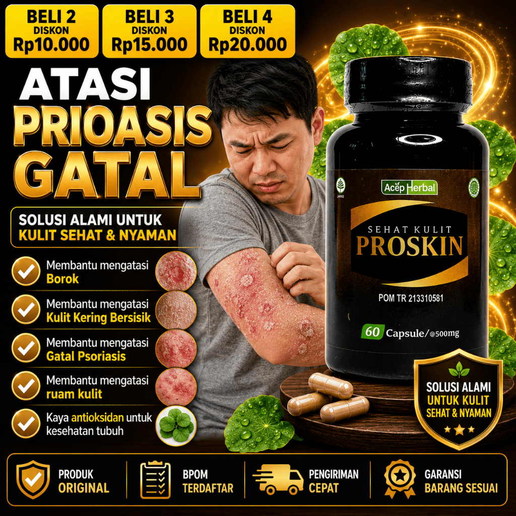 PROSKIN Obat Herbal Psoriasis Gatal Psoriasis Kulit Kering Bersisik Mengelupas Ruam Merah Borok