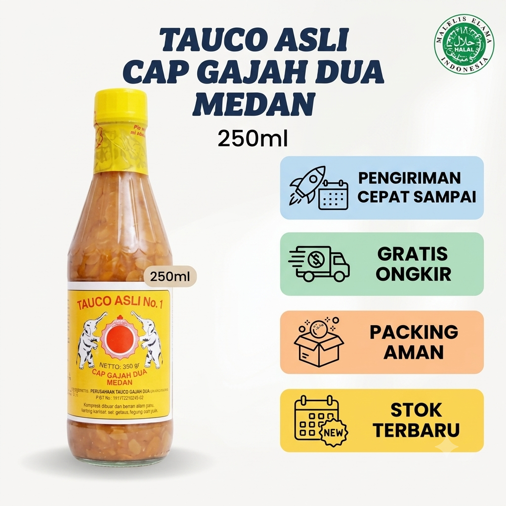 Tauco Asli Cap Gajah Dua Medan 250ml / Halal