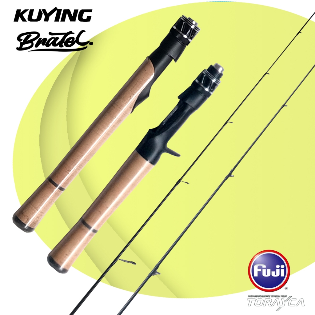 KUYING BRATEL Joran Spinning Casting Pancing Ikan Casting Rod 5'3" ML Karbon Toray Fuji Ring