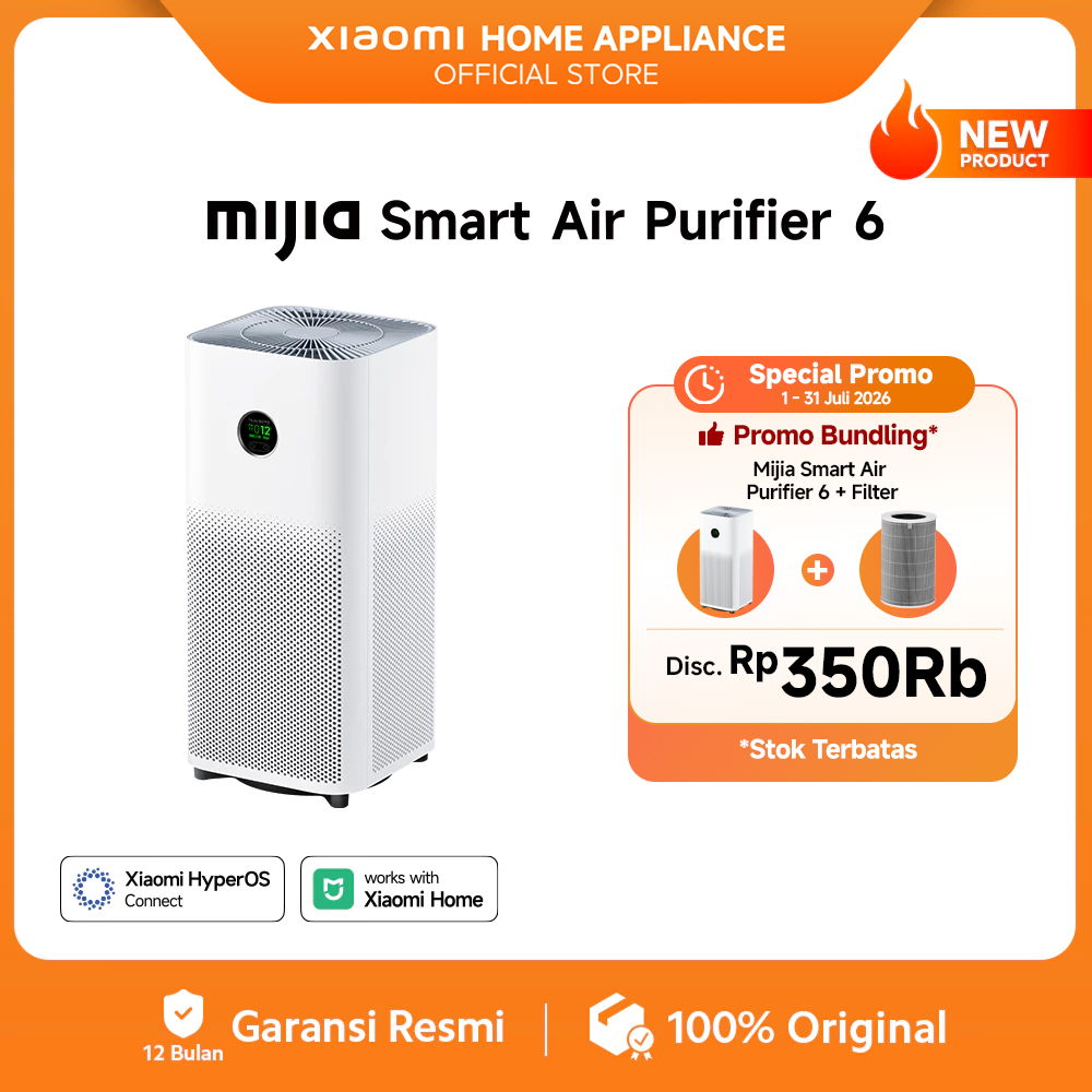 Mijia Smart Air Purifier 6 | 5-layer filtration UV-LED | Removes virus, allergens & odors | High CAD