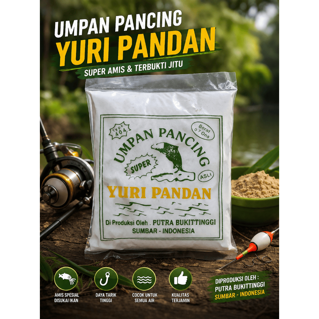 Umpan Pancing YURI PANDAN Super – Aroma Pandan Super Ampuh