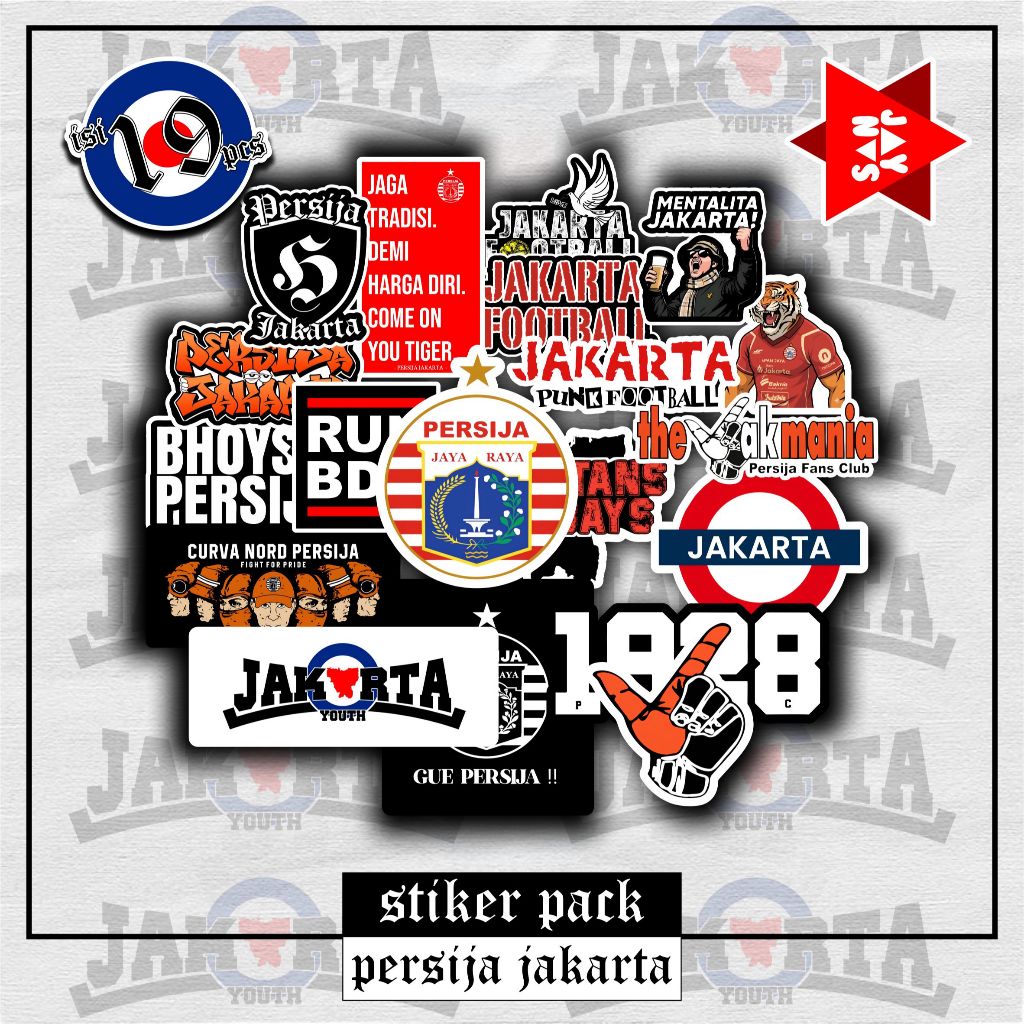 P10 STIKER PACK PERSIJA JAKARATA KEREN TERBARU STIKER PACK KEKINIAN VIRAL PERSIJA JAKARTA GUE PERSIJ