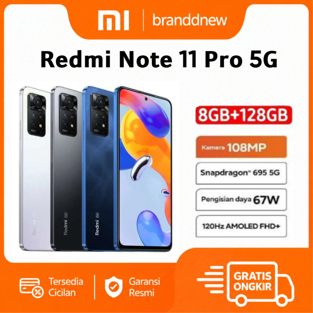 HP REDMI NOTE 11 PRO 5G 8GB/128GB GARANSI RESMI