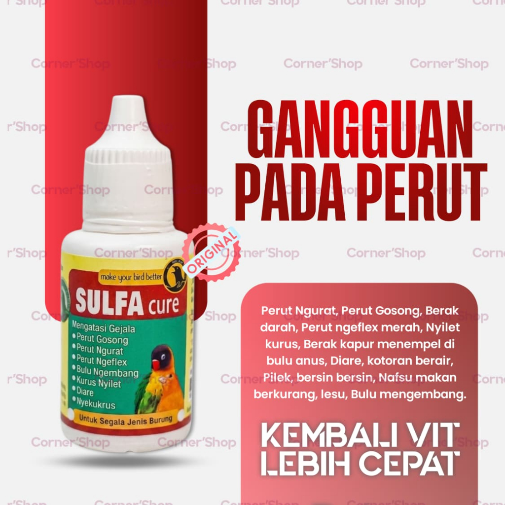 SULFA CURE NUTRIBIRD MENGATASI MASALAH PENCERNAAN BURUNG MURAI PLECI LOVEBIRD DLL