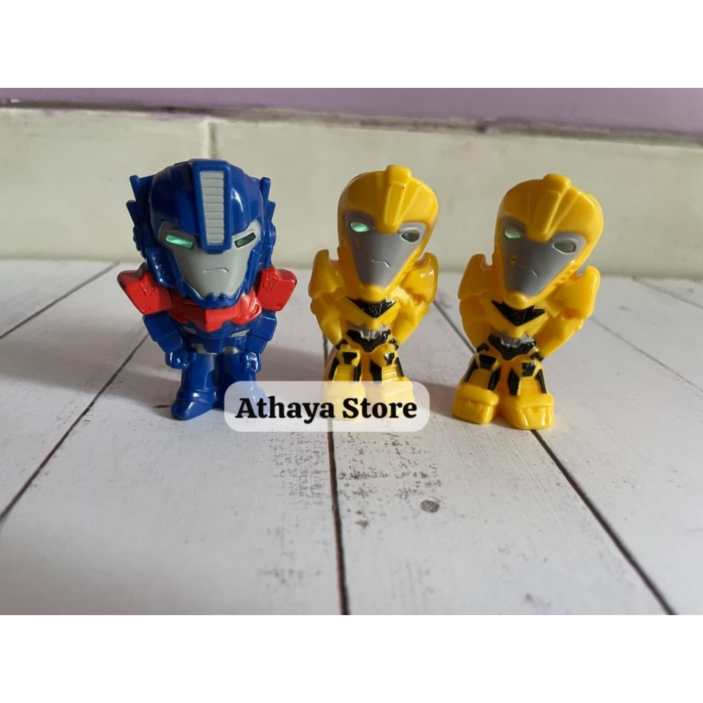 Mainan Anak Mini Transformers Robot in Disguise Nestle 2015 - Optimus Prime dan Bumblebee