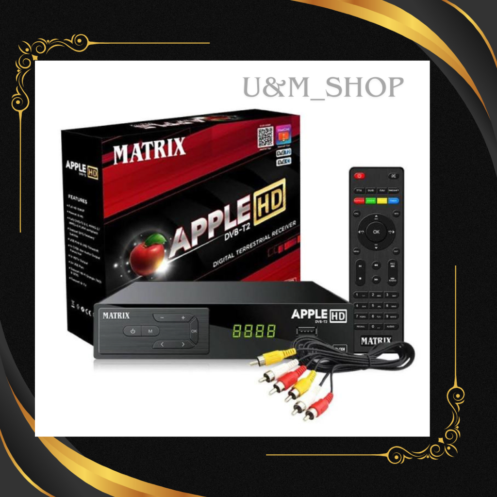 MATRIX set top box matrix merah apple merah set top box tv digital DVBT2 HD stb matrix merah apple