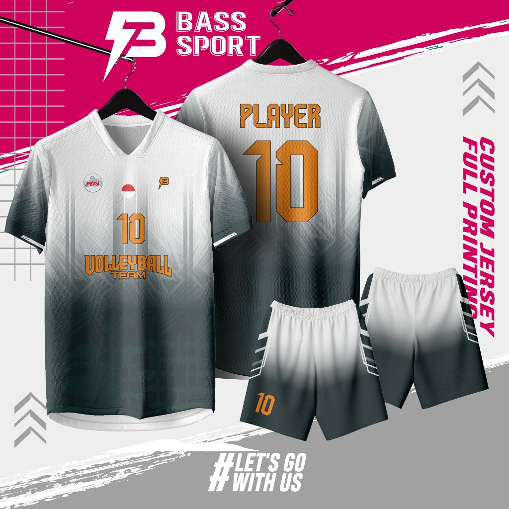 jersey volly baju volly baju volly pria wanita gratis nama nomor punggung