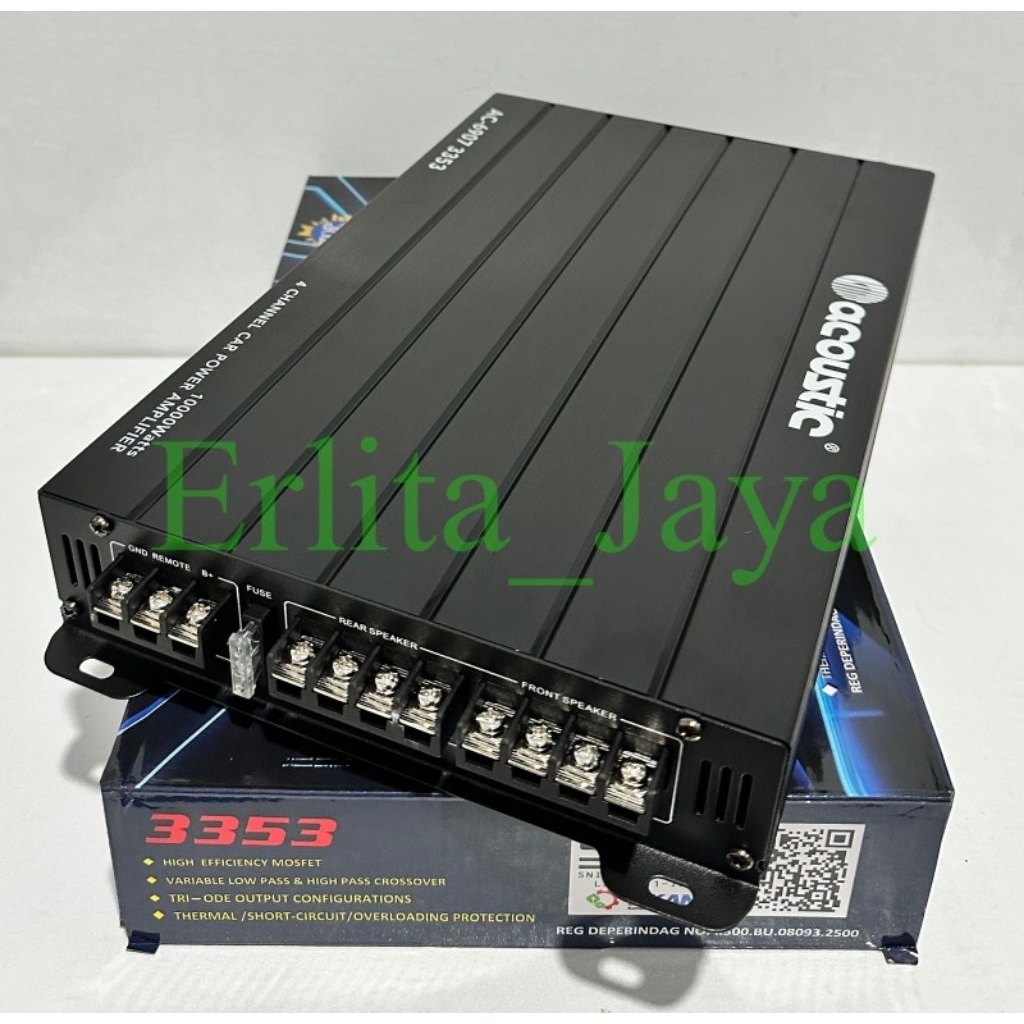 POWER MOBIL ACOUSTIC AC-3353 POWER 4 CHANNEL MOSFET BUAT SUBWOOFER