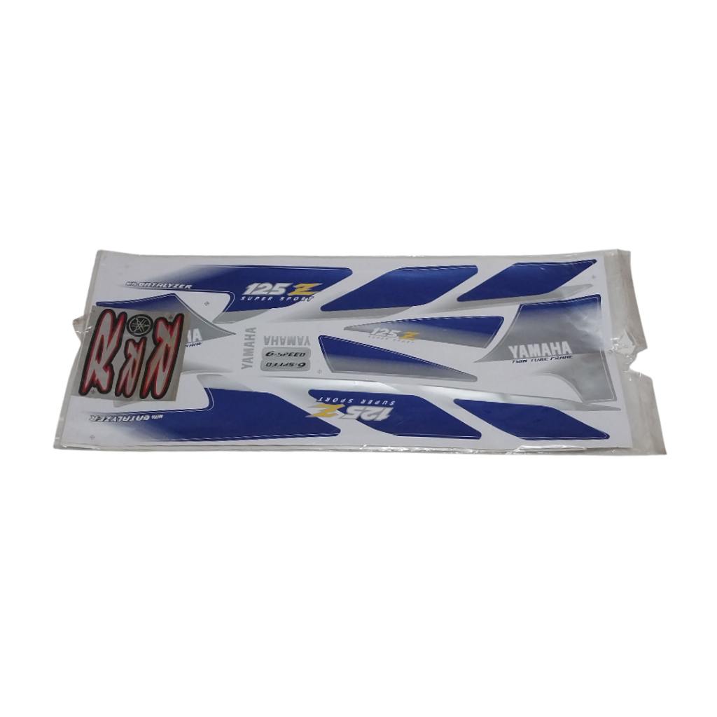 Yamaha 125ZR 125 ZR stiker sticker stripping model biru energy